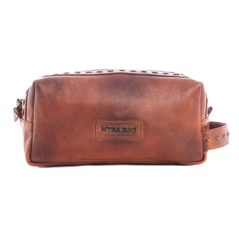 Roff Trail Toiletries Bag In Caramel sold by Myra Bag