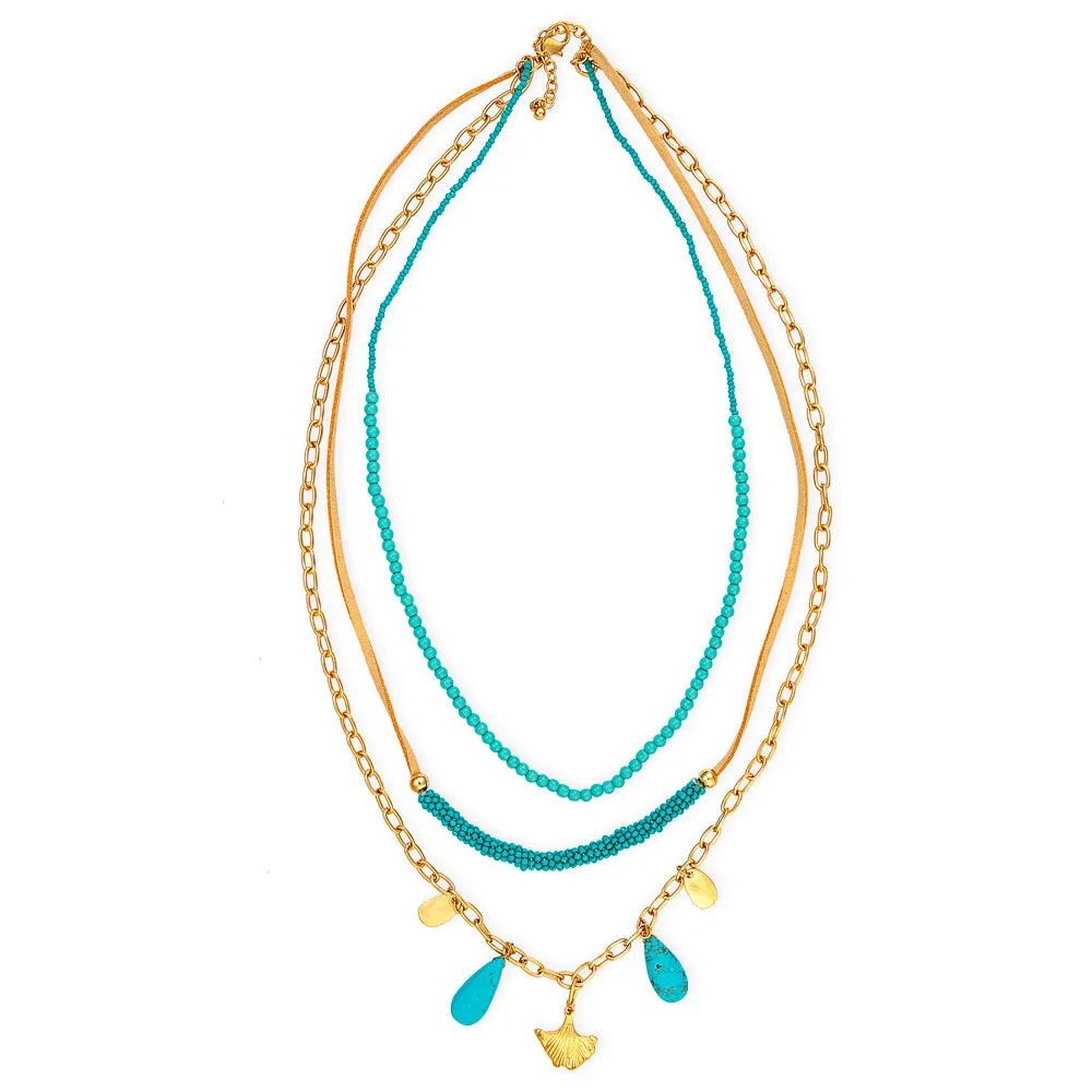 Elsa River Layered Necklace sold by Myra Bag product image thumbnail 2