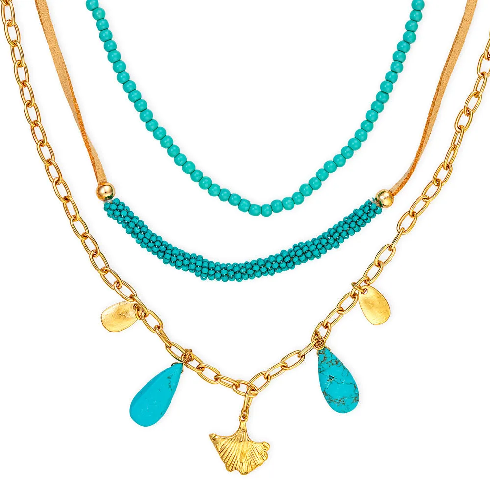 Elsa River Layered Necklace sold by Myra Bag product image thumbnail 3