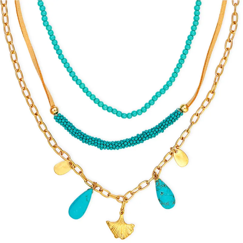Elsa River Layered Necklace sold by Myra Bag