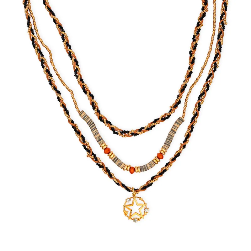 Selita Star Layered Necklace sold by Myra Bag