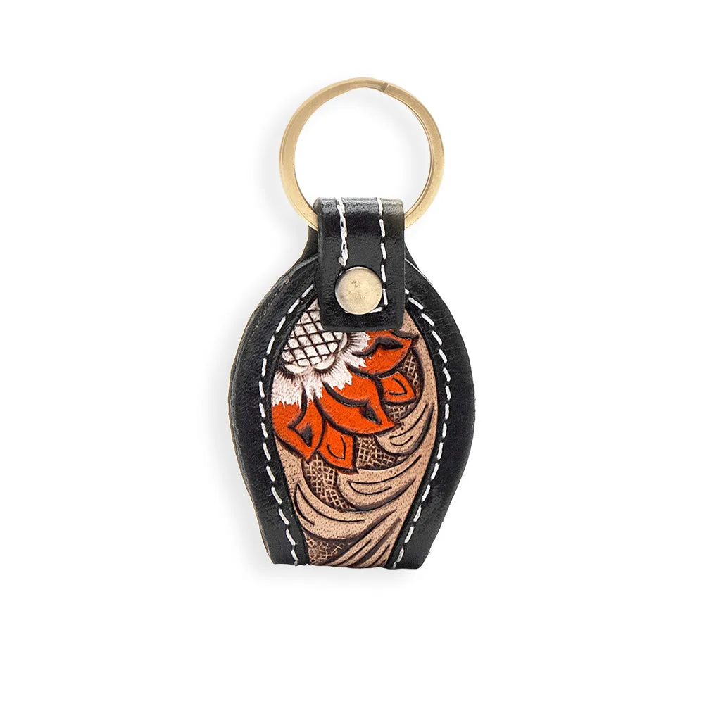 Hi There Hand-tooled Leather Key Fob sold by Myra Bag product image thumbnail 2