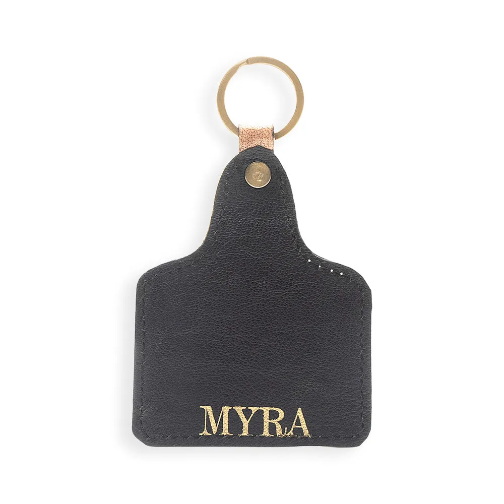Times Now & Then Hand-tooled Leather Key Fob sold by Myra Bag product image thumbnail 2