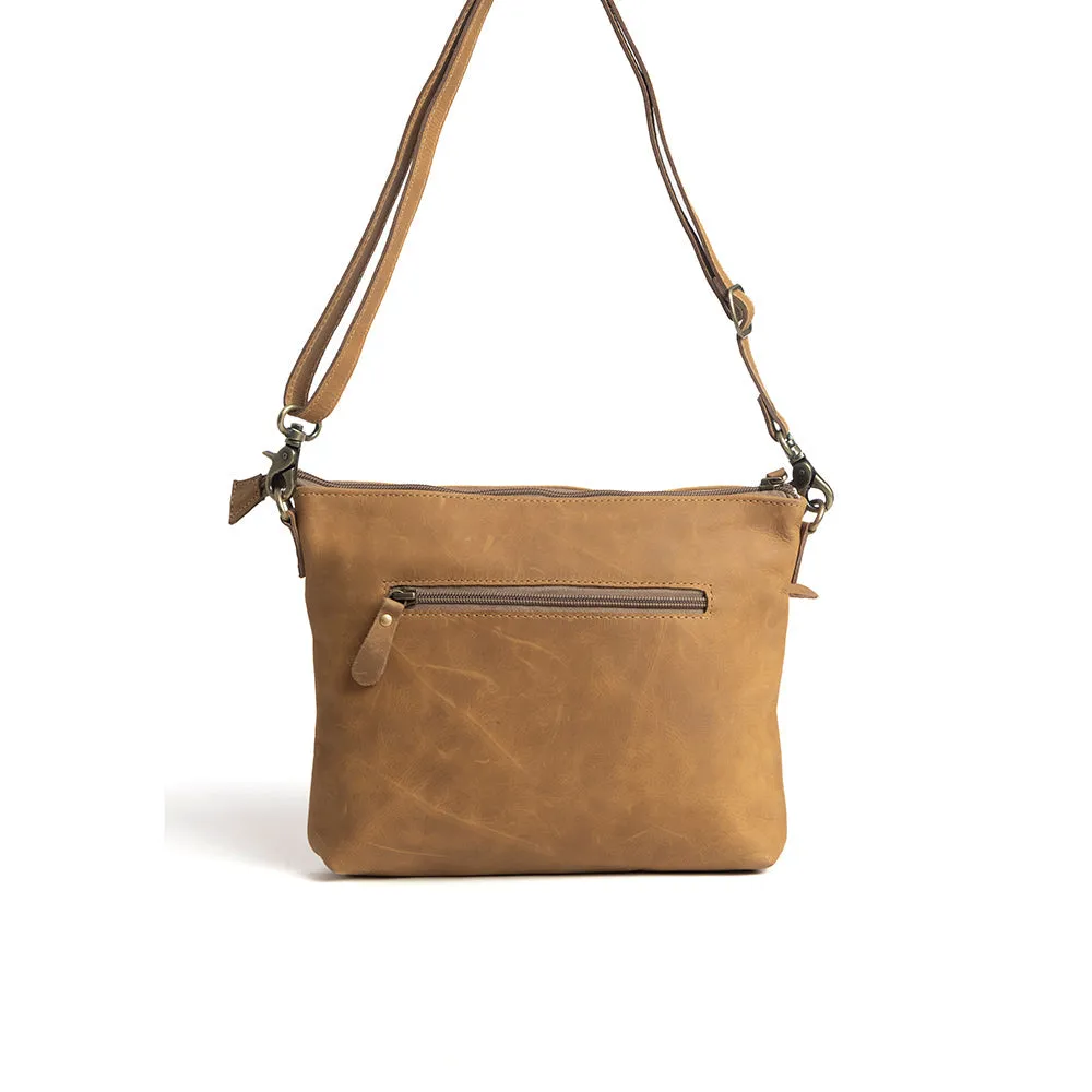 Fennington Leather Bag in Caramel sold by Myra Bag product image thumbnail 5