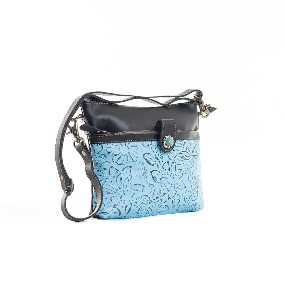 Fennington Leather Bag in Blue sold by Myra Bag product image thumbnail 4
