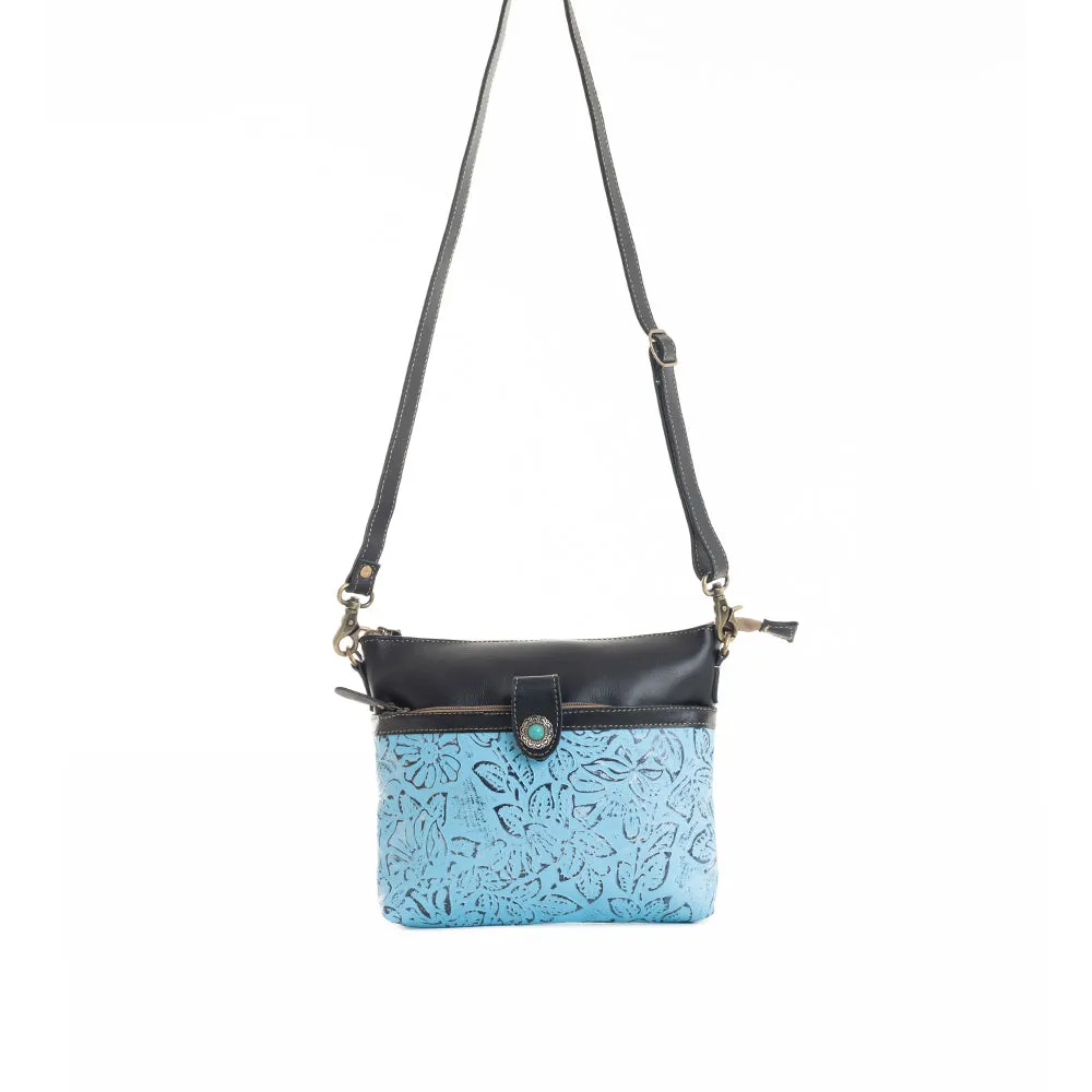 Fennington Leather Bag in Blue sold by Myra Bag product image thumbnail 5