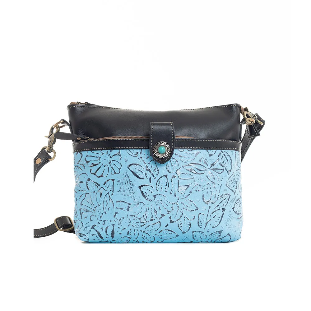 Fennington Leather Bag in Blue sold by Myra Bag product image thumbnail 2