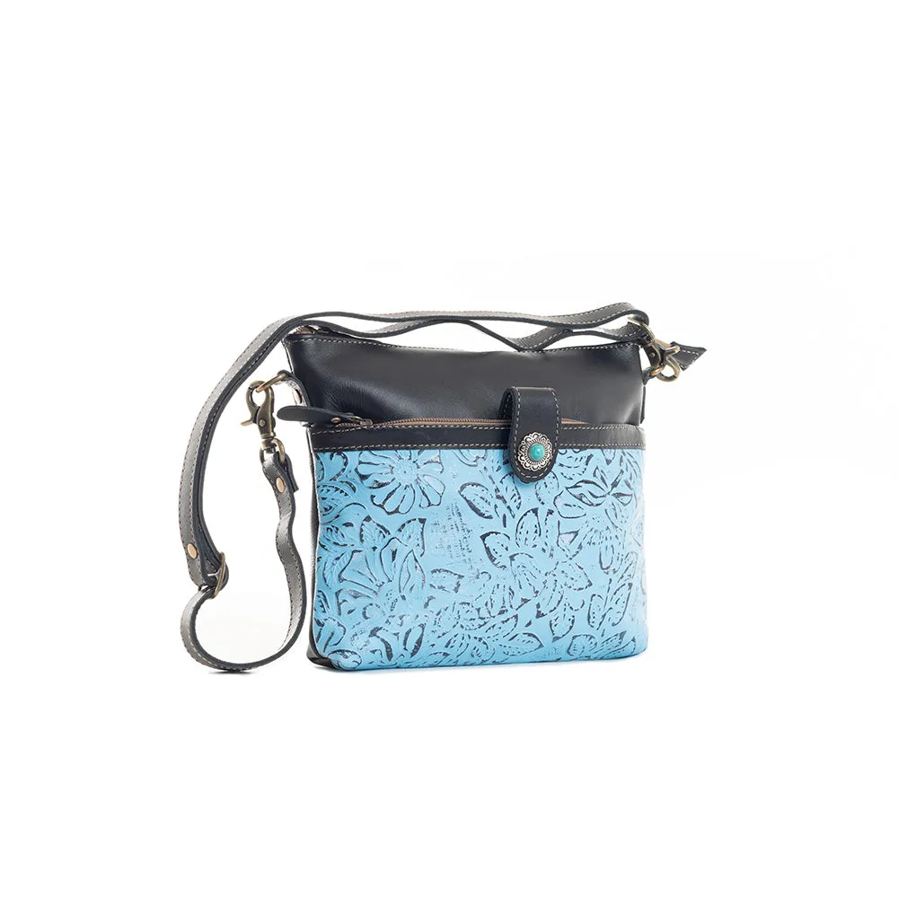 Fennington Leather Bag in Blue sold by Myra Bag product image thumbnail 3