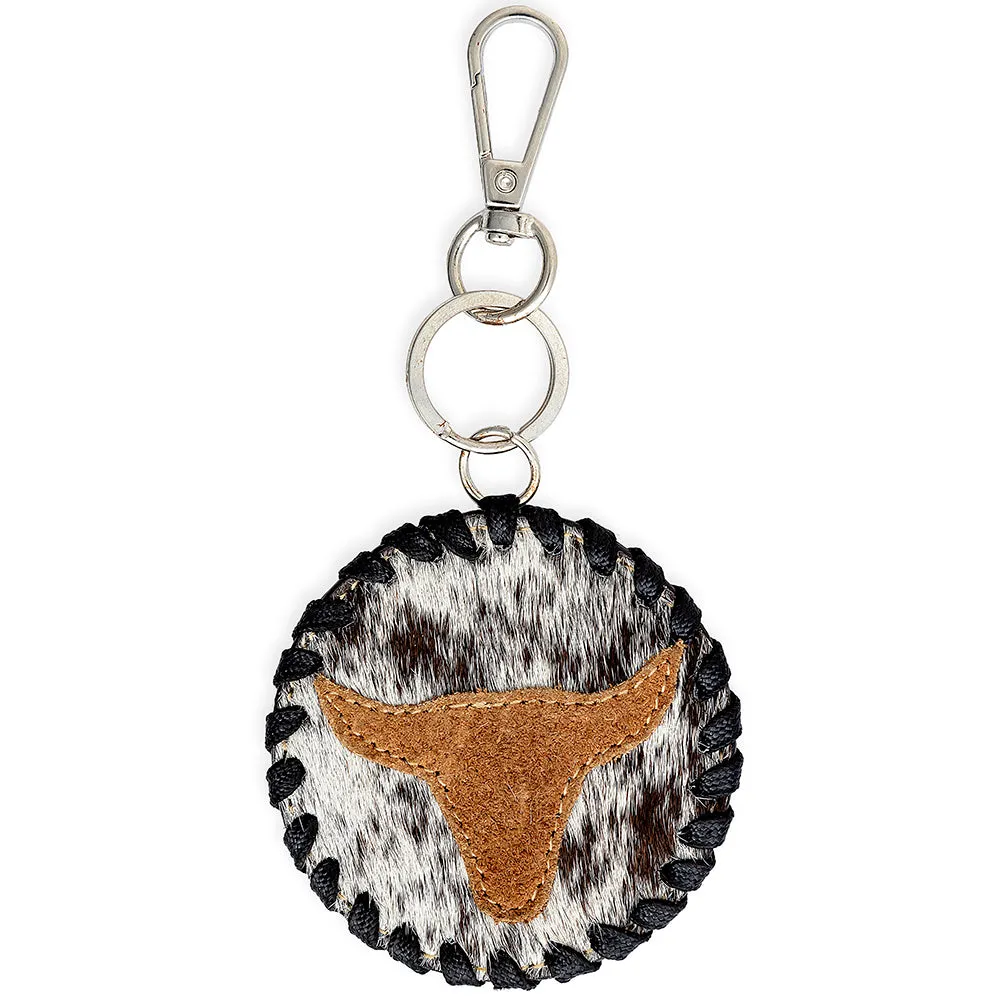 Steerhead Hide Bag Charm sold by Myra Bag
