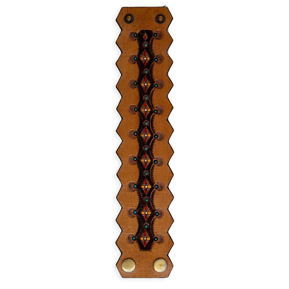 Canyon Crest Leather Cuff Bracelet sold by Myra Bag product image thumbnail 5