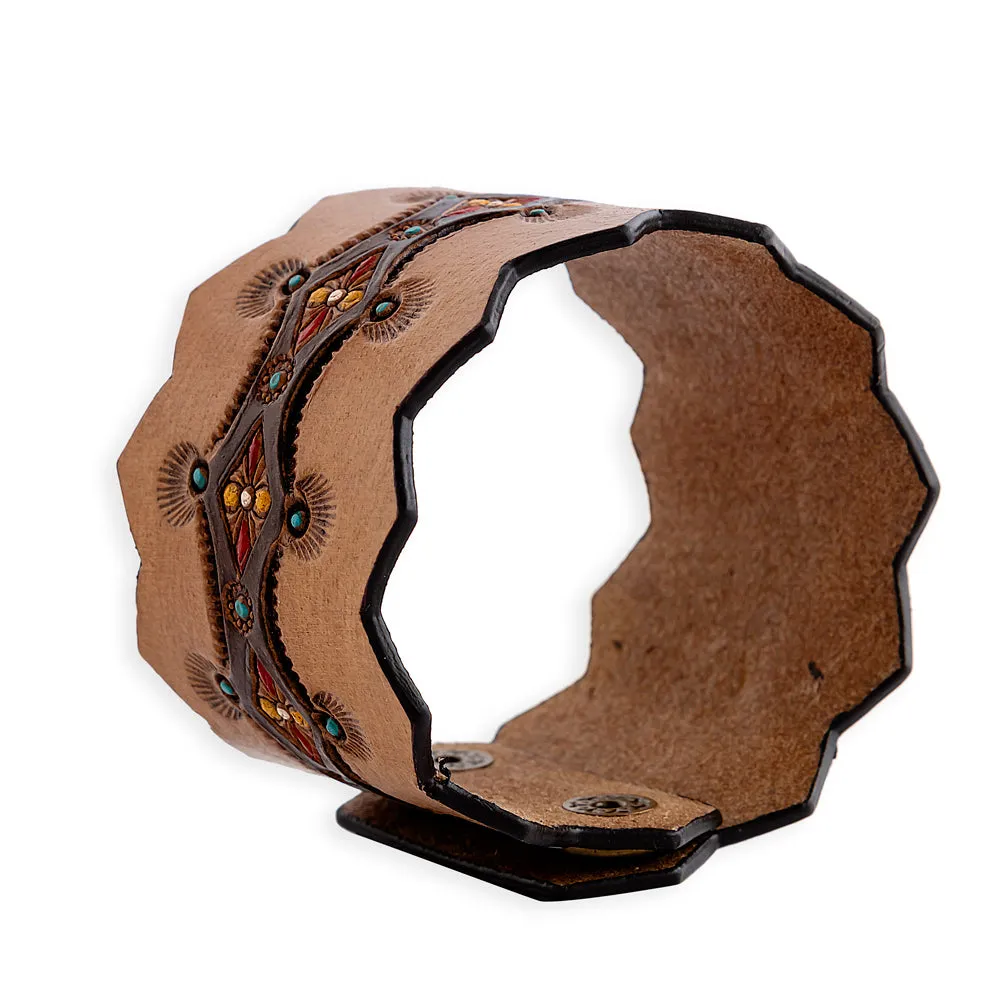 Canyon Crest Leather Cuff Bracelet sold by Myra Bag product image thumbnail 2