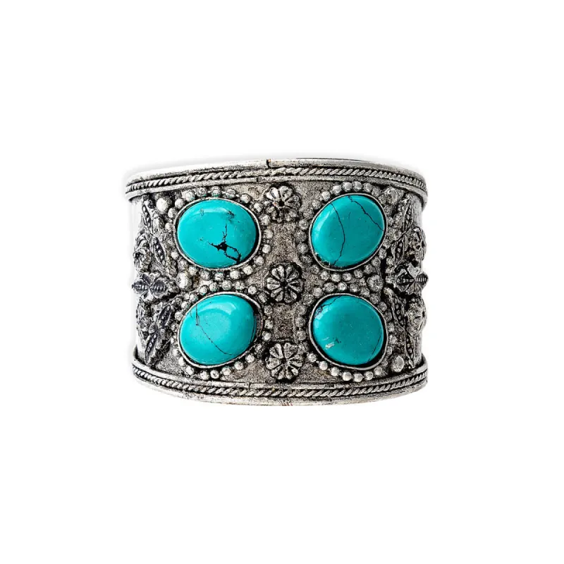 Pledgestone Embossed Cuff Bracelet sold by Myra Bag
