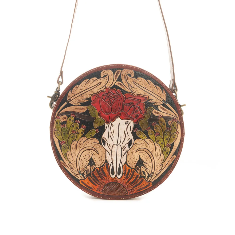 Winds of the Rose Round Bag sold by Myra Bag