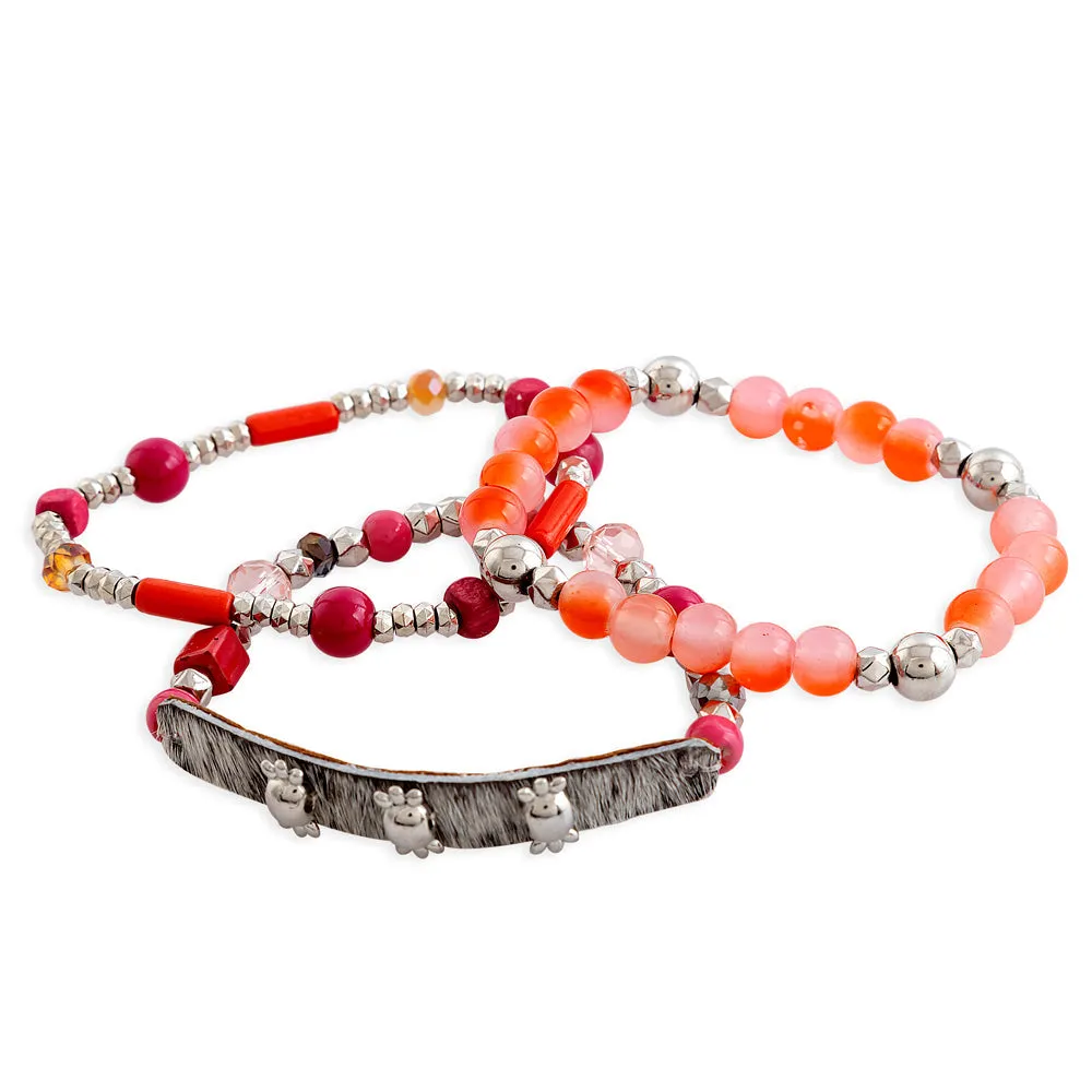 Devonnie Multi-strand Bracelet In Coral sold by Myra Bag product image thumbnail 2