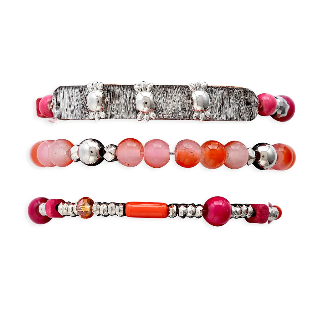 Devonnie Multi-strand Bracelet In Coral sold by Myra Bag product image thumbnail 3