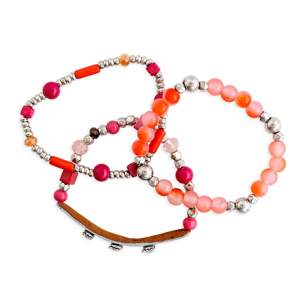 Devonnie Multi-strand Bracelet In Coral sold by Myra Bag product image thumbnail 4