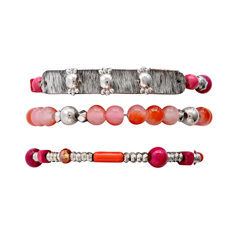 Devonnie Multi-strand Bracelet In Coral sold by Myra Bag