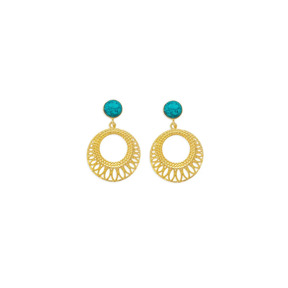 Web of Star Light Earrings in Gold sold by Myra Bag