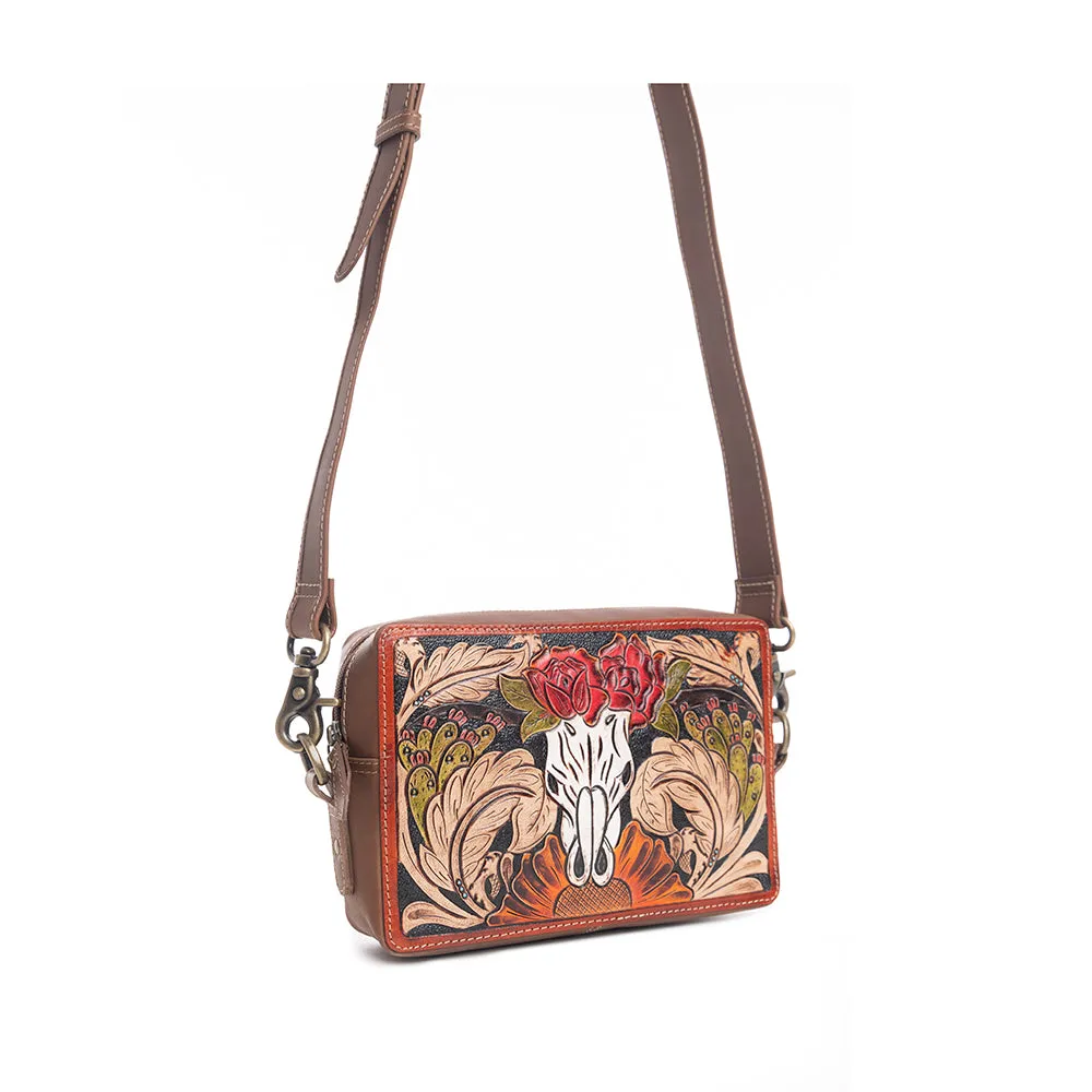 Winds of the Rose Hand-Tooled Bag sold by Myra Bag product image thumbnail 3