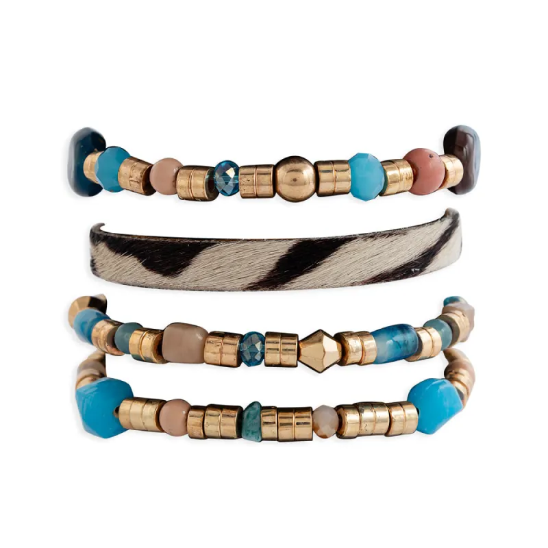 Devonnie Multi-strand Bracelet In Azure sold by Myra Bag