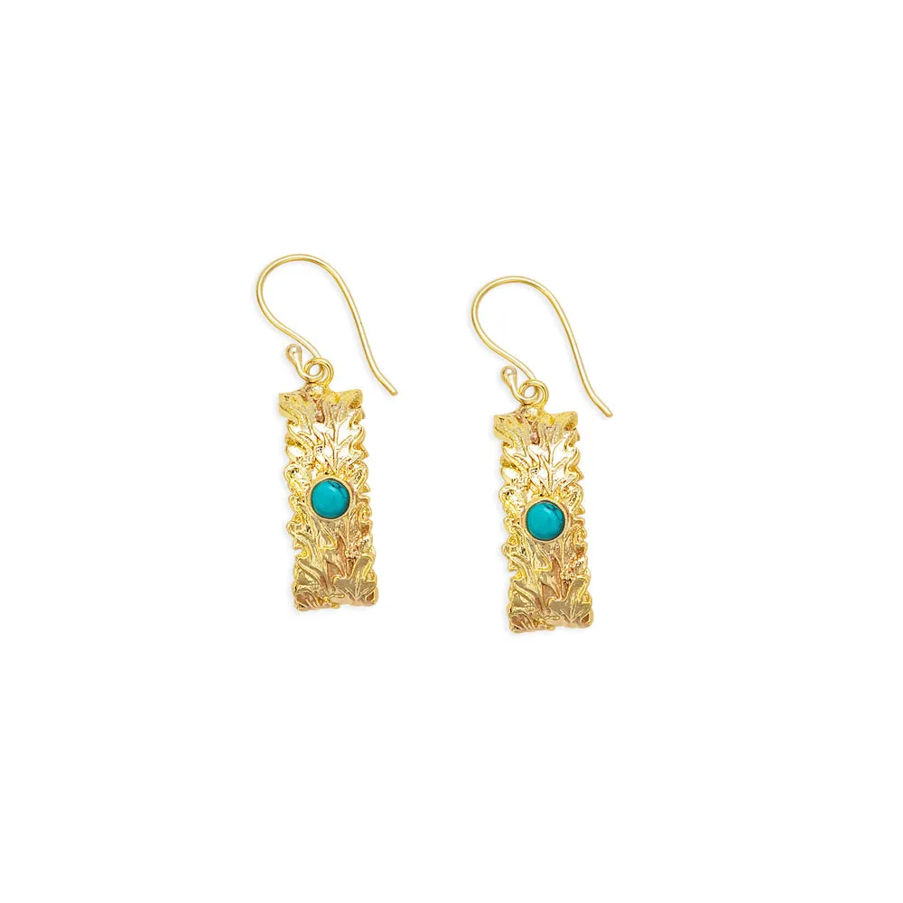 Shadow Woods Earrings in Gold sold by Myra Bag