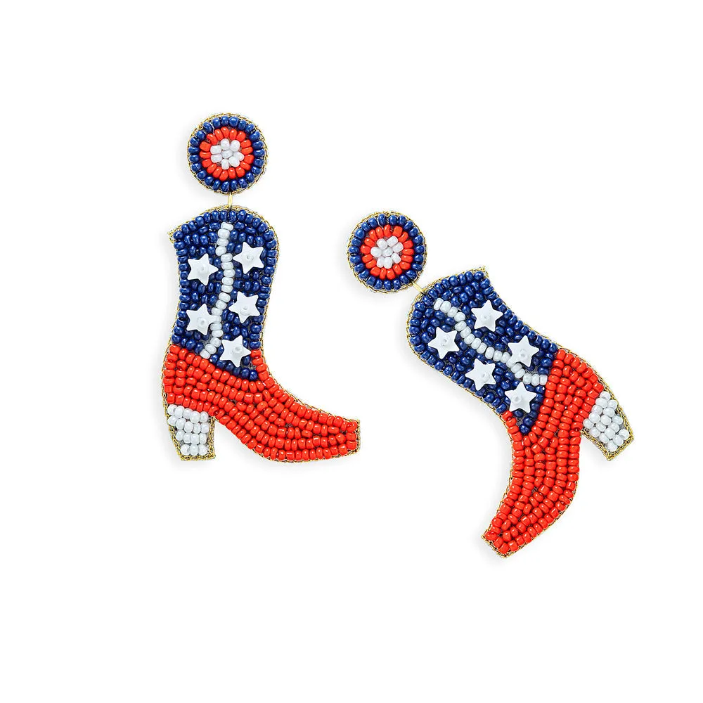 Star Boots Beaded Earrings sold by Myra Bag product image thumbnail 3