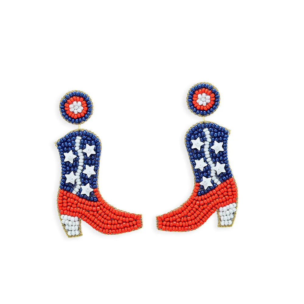 Star Boots Beaded Earrings sold by Myra Bag product image thumbnail 2
