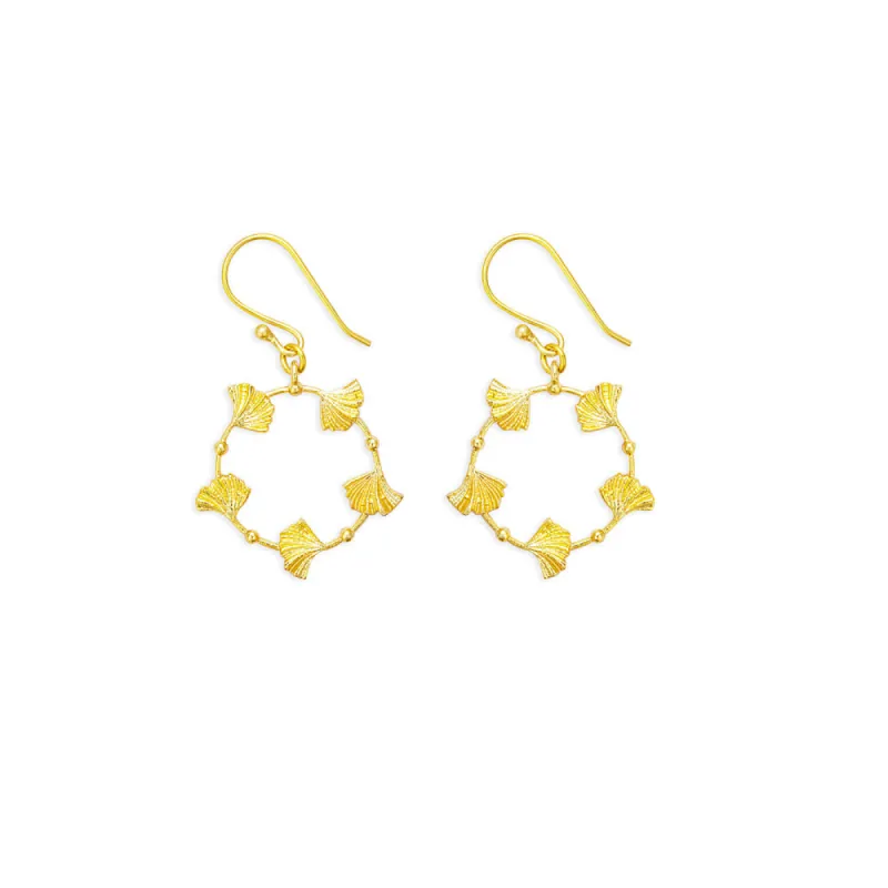 Heart's Dance Earrings in Gold sold by Myra Bag