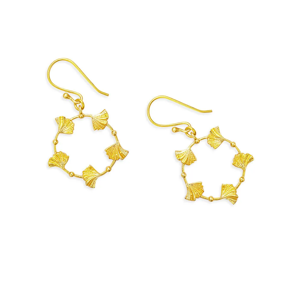 Heart's Dance Earrings in Gold sold by Myra Bag product image thumbnail 2