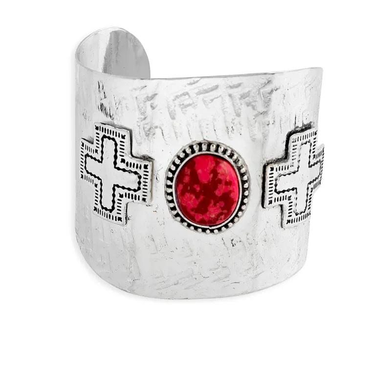 Pueblo Redstone Cuff Bracelet sold by Myra Bag