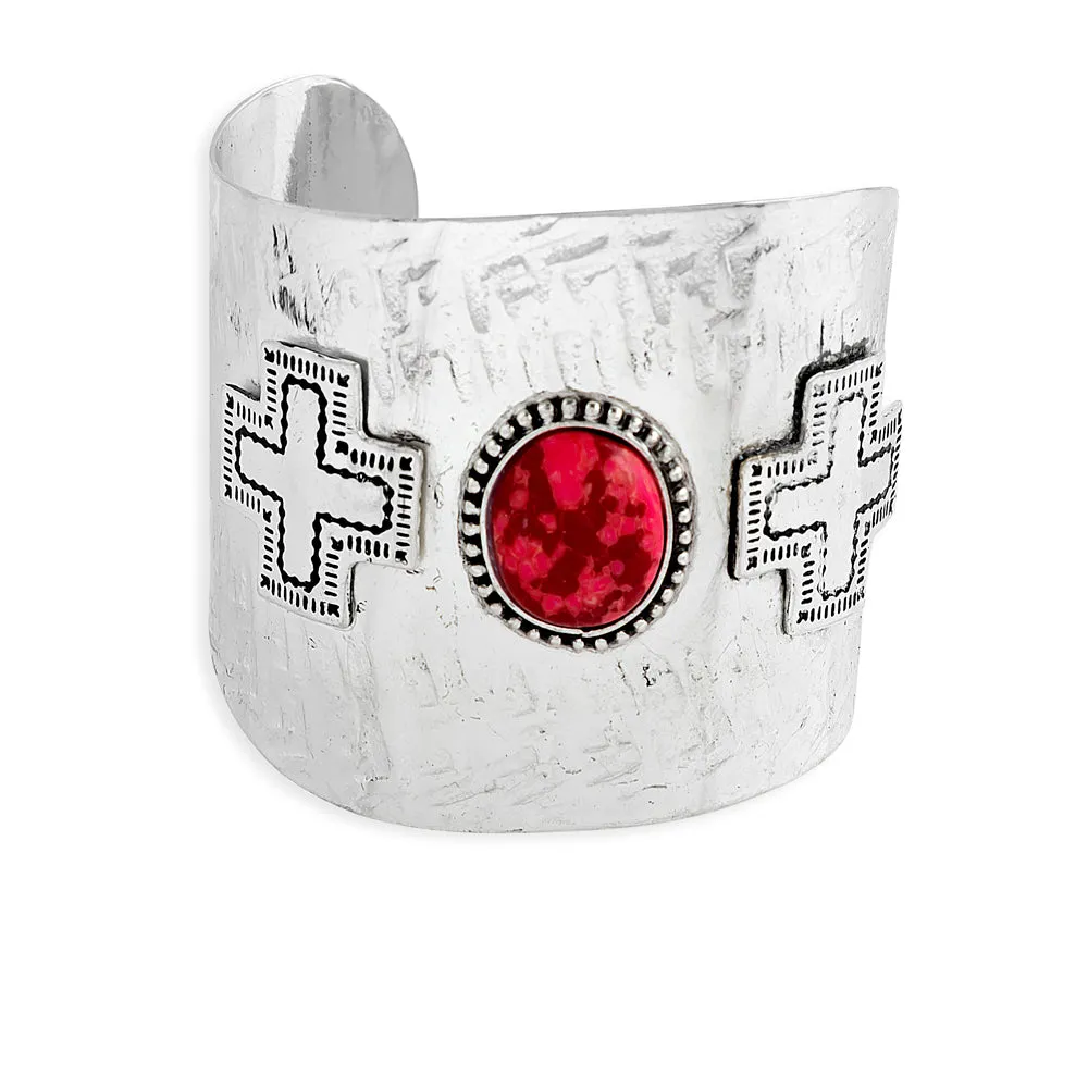 Pueblo Redstone Cuff Bracelet sold by Myra Bag