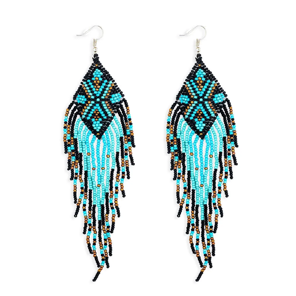 Sky Mother Beaded Earrings sold by Myra Bag