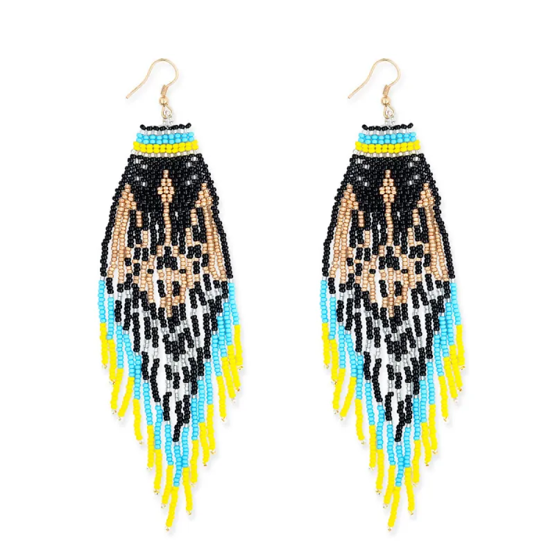 Thunderbird Majestic Beaded Earrings made by Myra Bag