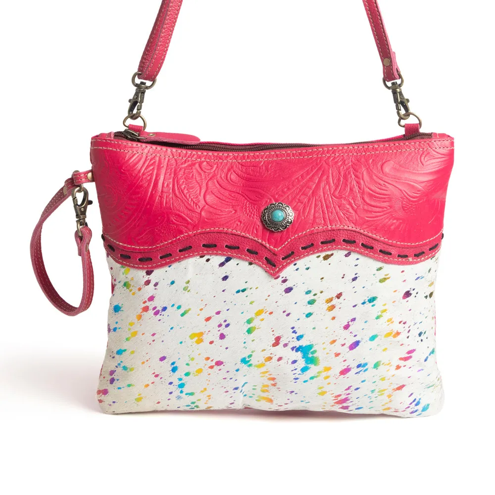 Rosa Verde Canvas And Hair-On Bag sold by Myra Bag