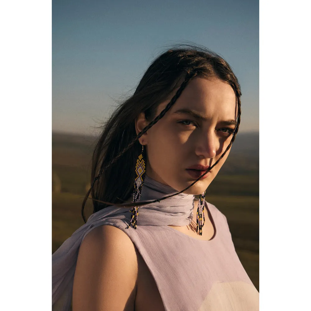 Sandstone Oasis Beaded Earrings sold by Myra Bag product image thumbnail 3