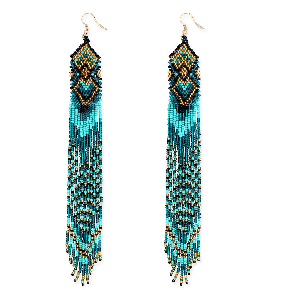 Skybird Trails Beaded Earrings sold by Myra Bag