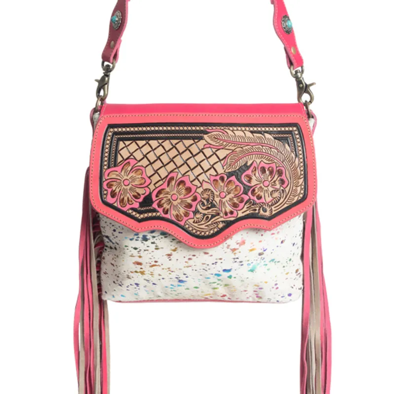 Rosa Verde Hand-Tooled Bag sold by Myra Bag
