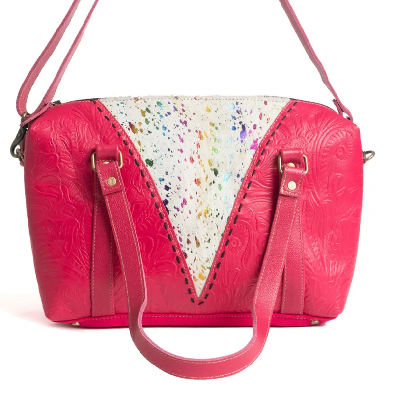 Tierra Vasta Duffle Bag  in Magenta sold by Myra Bag