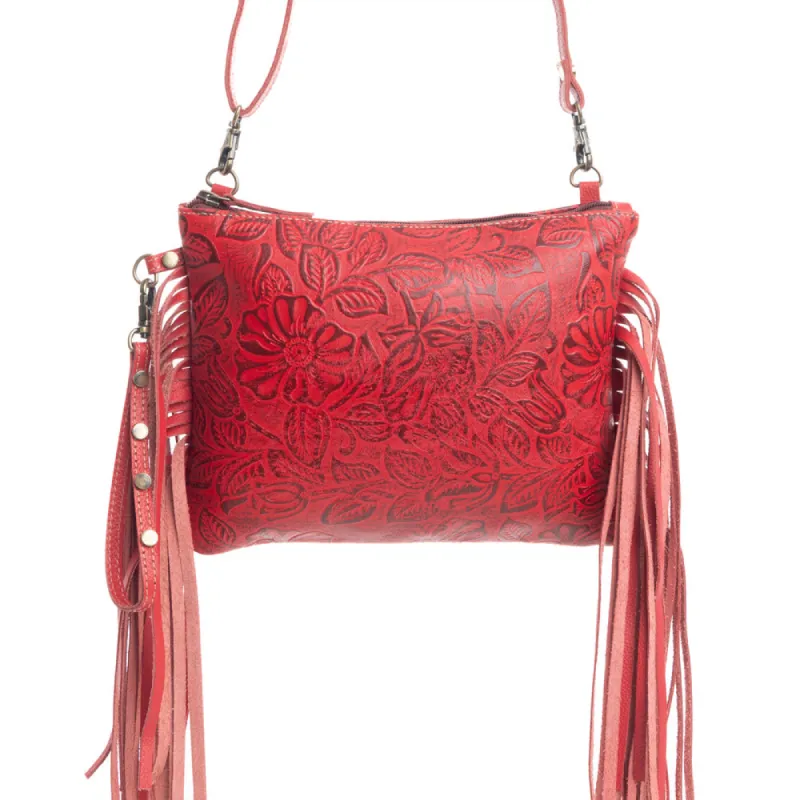 Fennington Leather Bag in Red sold by Myra Bag