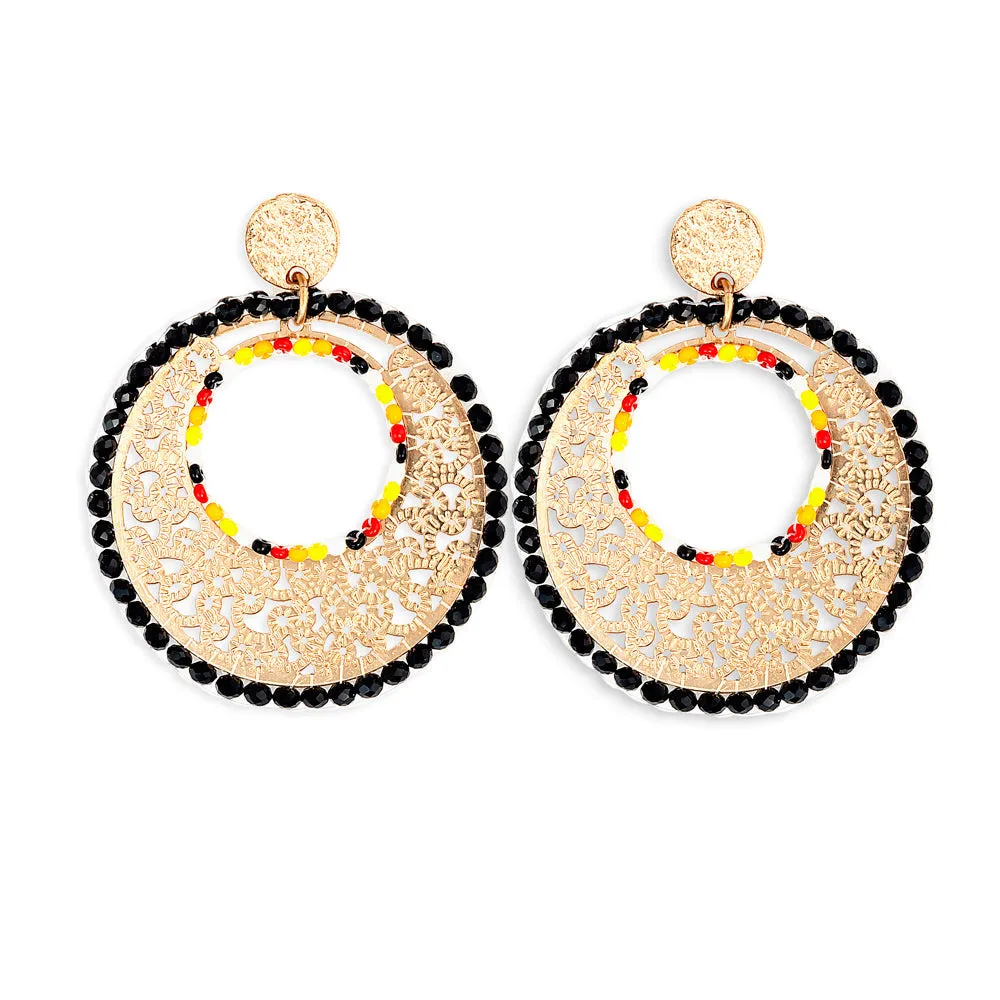 Moonbeam Mine Beaded Earrings sold by Myra Bag