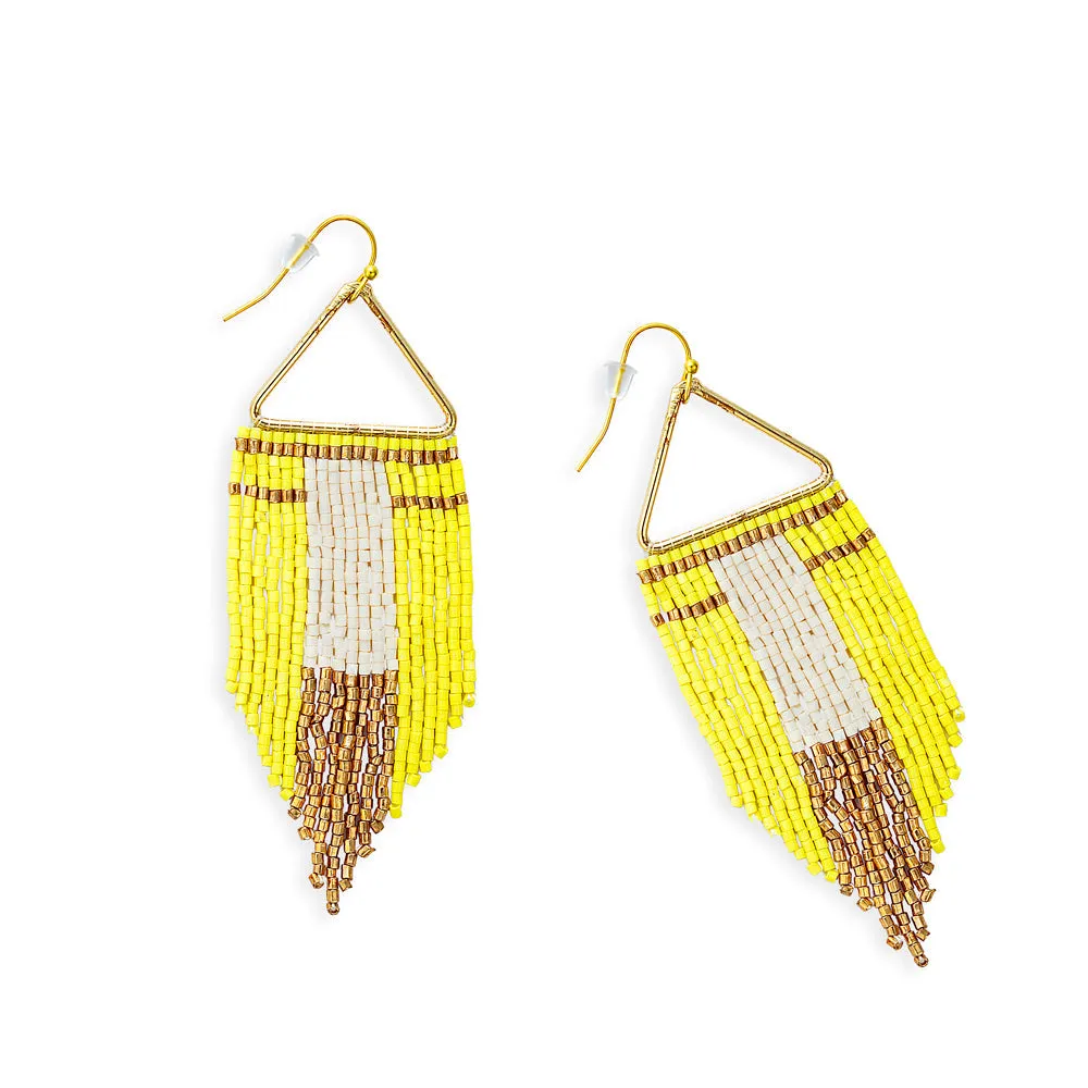 Horizon Sight Beaded Earrings In Yellow sold by Myra Bag product image thumbnail 2
