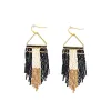Horizon Sight Beaded Earrings In Ebony sold by Myra Bag
