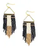 Horizon Sight Beaded Earrings In Ebony sold by Myra Bag
