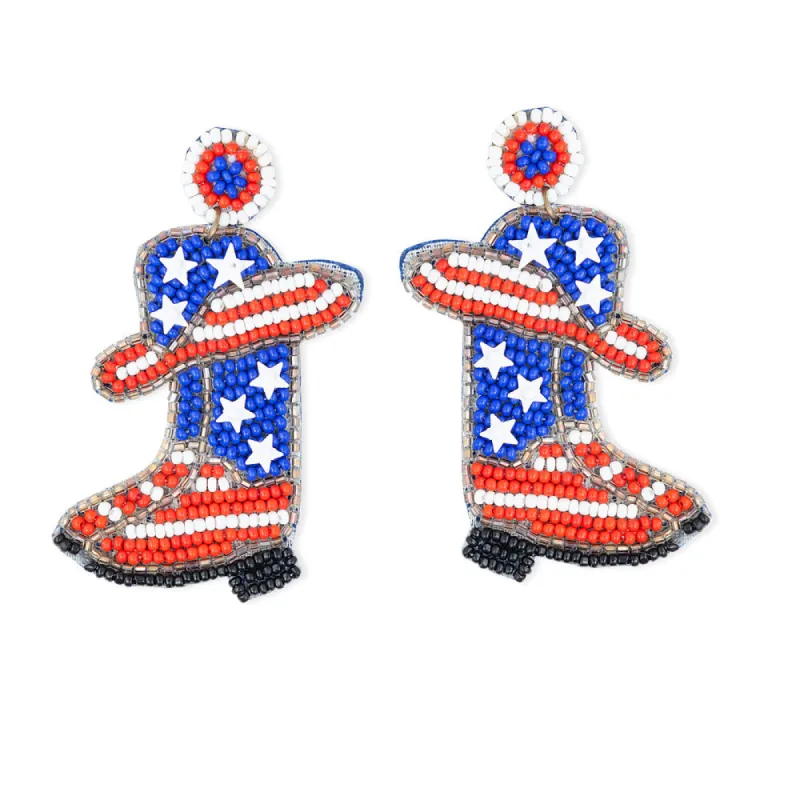 Texas Spirit Beaded Earrings sold by Myra Bag