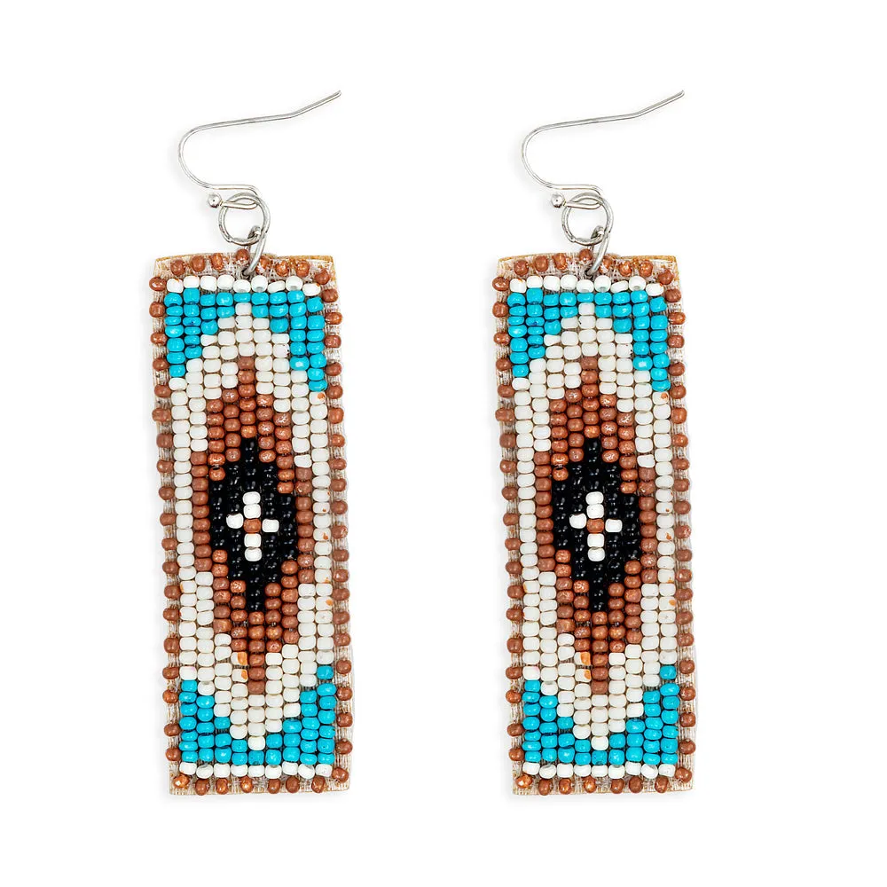 Love Thee Only Beaded Earrings In Ivory & Mocha sold by Myra Bag
