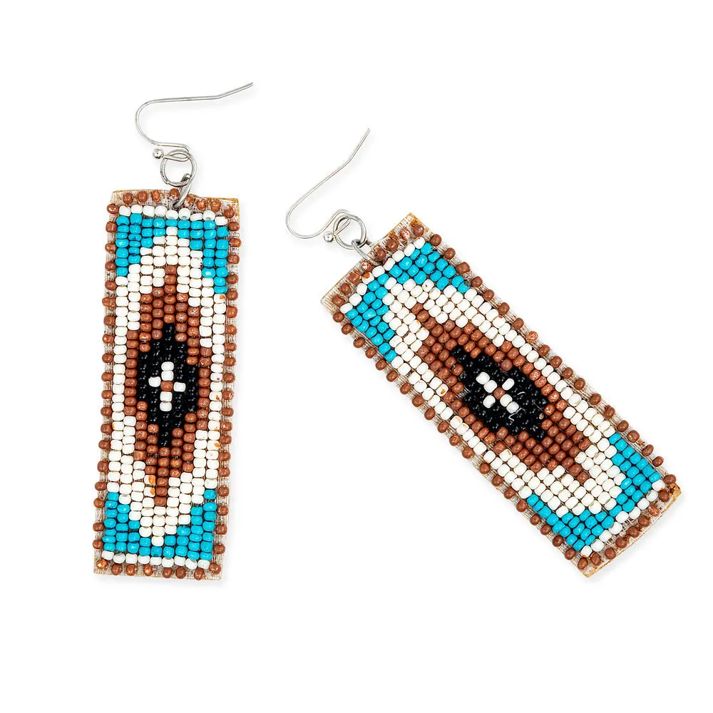 Love Thee Only Beaded Earrings In Ivory & Mocha sold by Myra Bag product image thumbnail 2