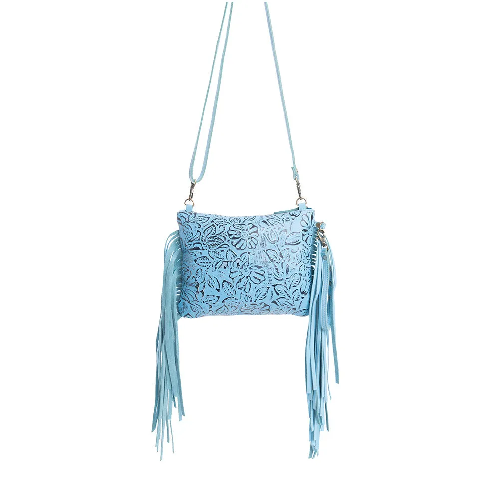 Fennington Leather Bag in Sky Blue sold by Myra Bag product image thumbnail 3