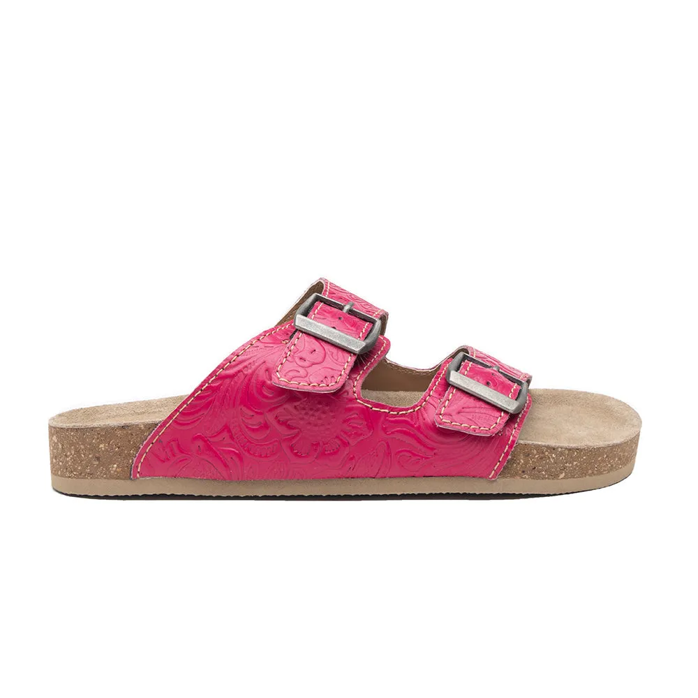 Vibrant Heart Embossed Leather Sandals sold by Myra Bag product image thumbnail 4