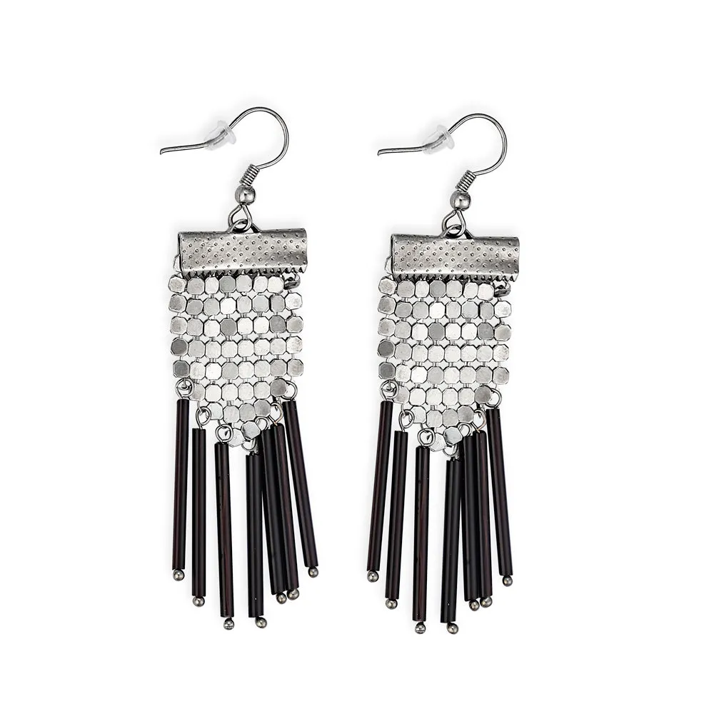Shaman Mine Earrings In Black sold by Myra Bag