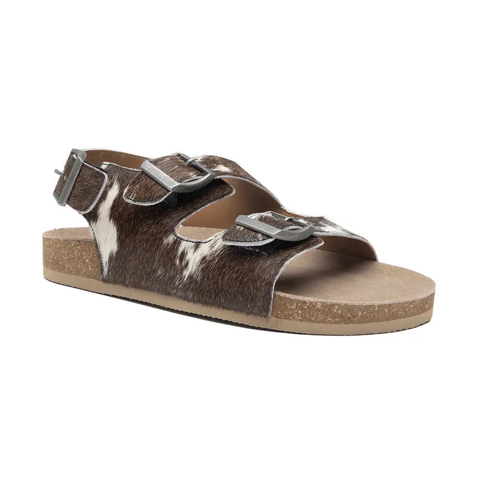 Mountain Path Leather Sandals In Dark & Light Hair-On Hide sold by Myra Bag product image thumbnail 5